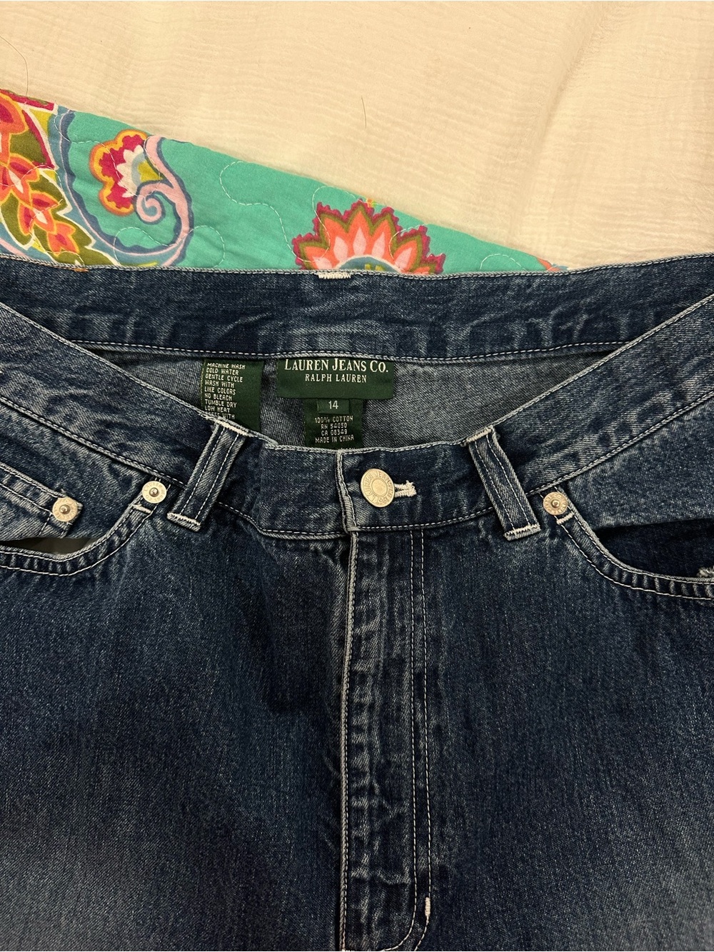 Lauren Ralph Lauren Women’s Relaxed Jeans in Dark Blue Denim